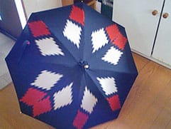 着物を仕立て直した日傘